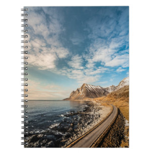 Scenic Lofoten Road Landscape Photo Notebook