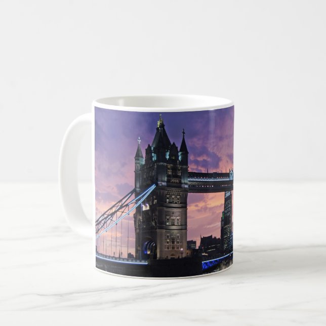Scenic London Tower Bridge Coffee Mug (Front Left)