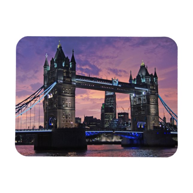 Scenic London Tower Bridge Magnet (Horizontal)