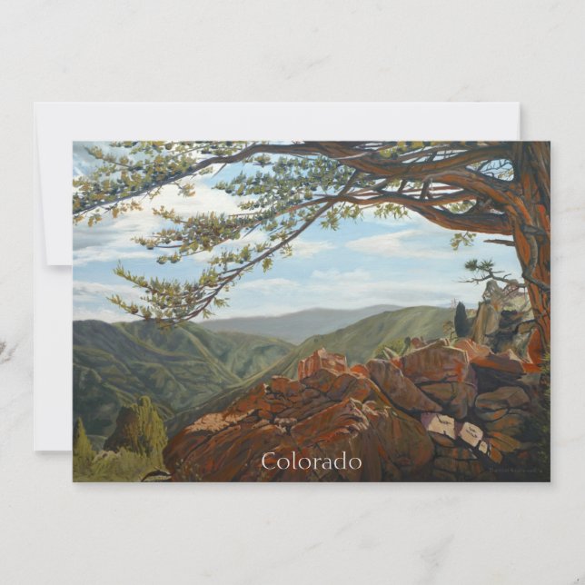 Scenic Lookout Mountain Pastoral Landscape Vista Card (Front)