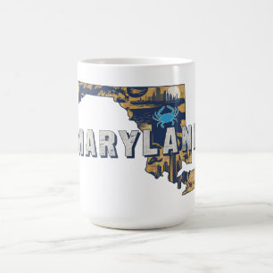 Scenic Maryland Retro Silhouette  Coffee Mug