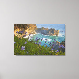 Scenic McWay Falls tumbles into the beach and Canvas Print