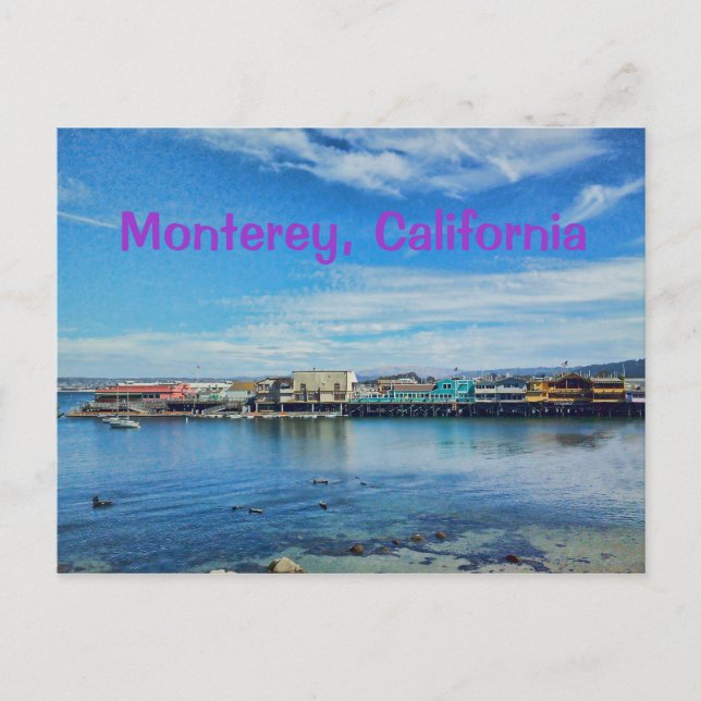Scenic Monterey Bay at the Wharf Postcard (Front)