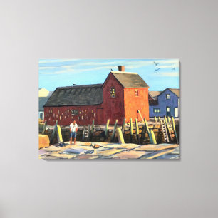 Scenic Motif #1 Rockport Fishing Shack Canvas Print