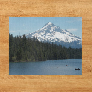 Scenic Mount Hood and Lake Landscape Jigsaw Puzzle