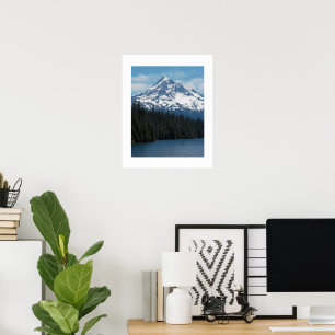 Scenic Mount Hood and Lake Photographic Poster