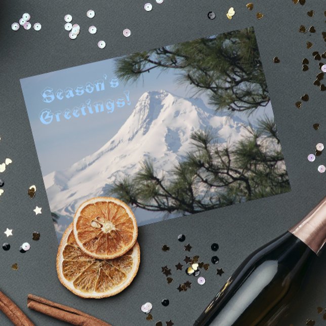 Scenic Mount Hood Landscape Holiday Card (In Situ)
