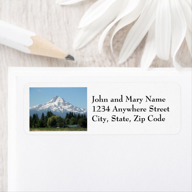 Scenic Mount Hood Landscape Return Address (Insitu)