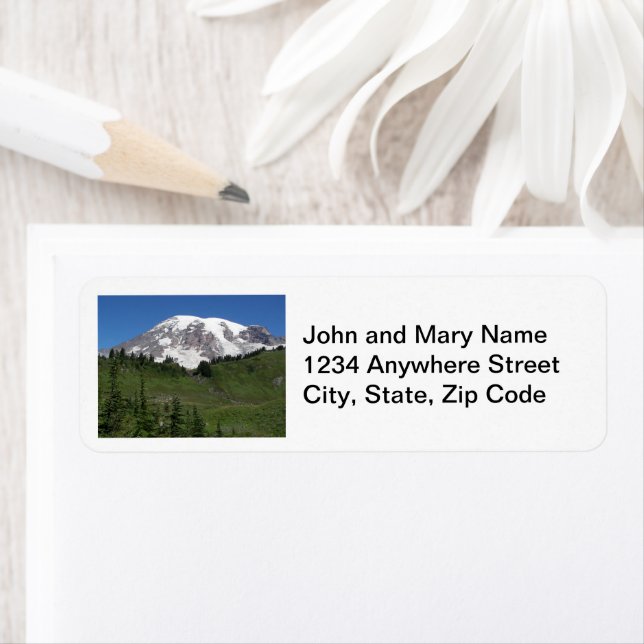 Scenic Mount Rainier Landscape Address (Insitu)