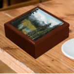 Scenic Mount Rainier Landscape Gift Box<br><div class="desc">Store trinkets,  jewellery and other small keepsakes in this wooden gift box with ceramic tile featuring a photo image of snow capped Mount Rainier and surrounding scenic landscape in the Cascade Mountains of Washington state. Select your gift box size and colour.</div>