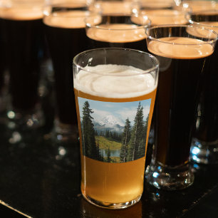 Scenic Mount Rainier Landscape Glass