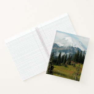 Scenic Mount Rainier Landscape Notebook