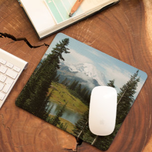 Scenic Mount Rainier Landscape Photo Mouse Mat