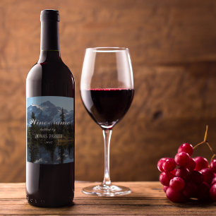 Scenic Mount Shuksan Photo Personalised Wine Label