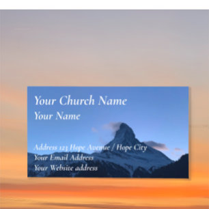 Scenic Mountain Christian Religious Church Pastor  Business Card