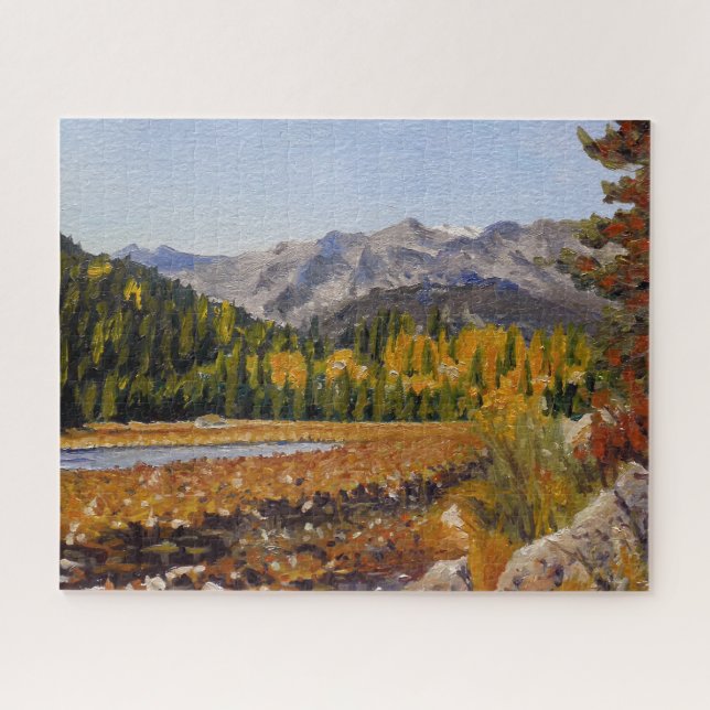 Scenic Mountain Lake in Estes Park Jigsaw Puzzle (Horizontal)