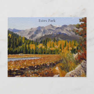 Scenic Mountain Lake in Estes Park Postcard
