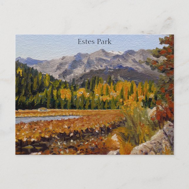 Scenic Mountain Lake in Estes Park Postcard (Front)