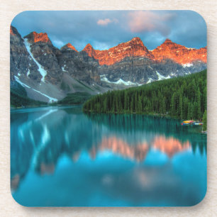 Scenic Mountain & Lake Landscape Photograph Coaster