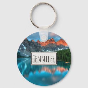 Scenic Mountain & Lake Landscape Photograph Key Ring