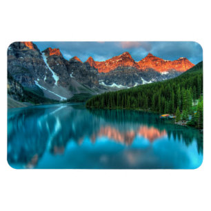 Scenic Mountain & Lake Landscape Photograph Magnet