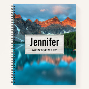 Scenic Mountain & Lake Landscape Photograph Notebook