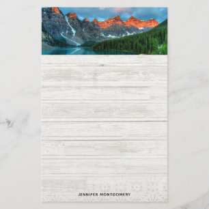 Scenic Mountain & Lake Landscape Photograph Stationery