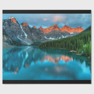 Scenic Mountain & Lake Landscape Photograph Wrapping Paper