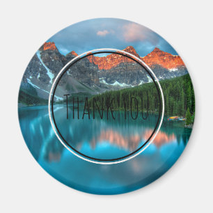 Scenic Mountain & Lake Photograph Thank You Magnet
