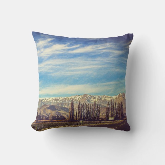 Scenic Mountain Landscape in The Andes Cushion (Front)