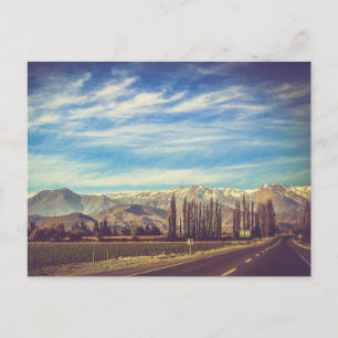 Scenic Mountain Landscape in The Andes Postcard