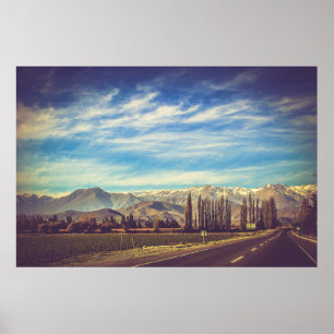 Scenic Mountain Landscape in The Andes Poster