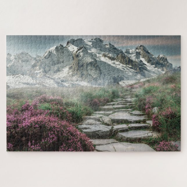 Scenic Mountain Landscape Jigsaw Puzzle (Horizontal)