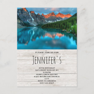 Scenic Mountain Landscape Photograph Birthday Invitation Postcard