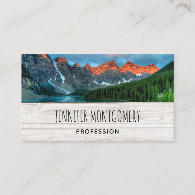 Scenic Mountain Landscape Photograph Business Card (Front)