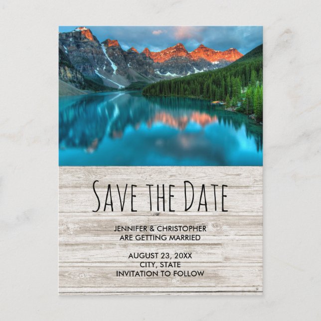 Scenic Mountain Landscape Photograph Invitation Postcard (Front)