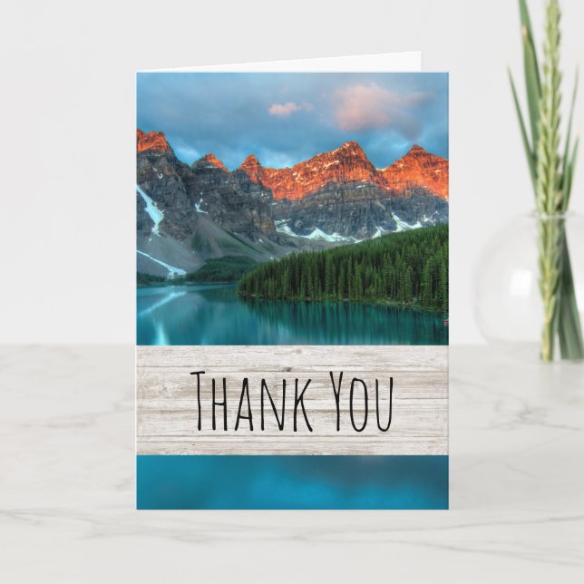 Scenic Mountain Landscape Photograph Thank You Card (Front)