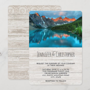 Scenic Mountain Landscape Photograph Wedding Invitation