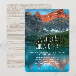 Scenic Mountain Landscape Photograph Wedding Invitation