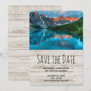 Scenic Mountain Landscape Photograph Wedding Save The Date