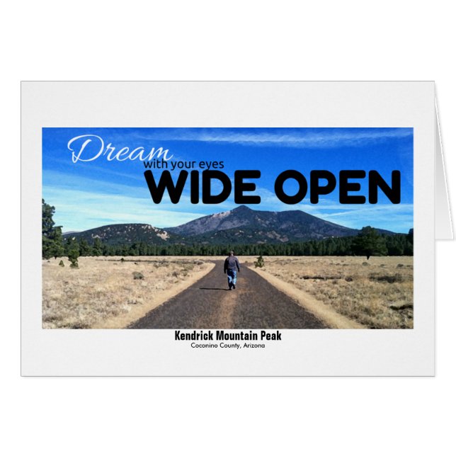 Scenic Mountain Motivational Dreamer Blank Inside (Front Horizontal)