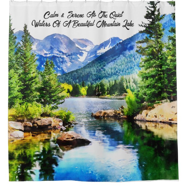Scenic Mountain River Shower Curtain (Front)