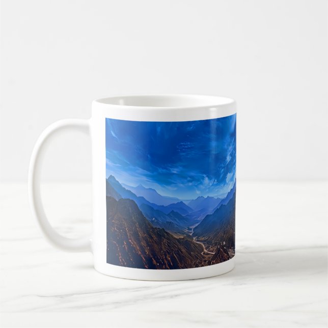 Scenic Mountain Valley Coffee Mug (Left)
