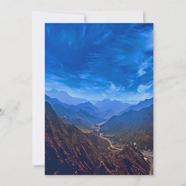 Scenic Mountain Valley Holiday Card (Front)