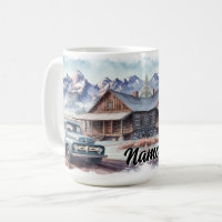 Scenic Mountain Vintage Cabin and Old Truck