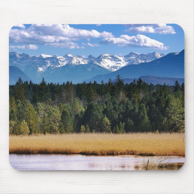 Scenic Mountains Alpine Landscape Mouse Mat (Front)