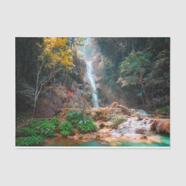 Scenic Nature Fantasy Waterfall Tissue Paper (Front)