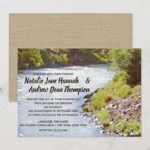 Scenic Nature River Lake View Wedding Invitation