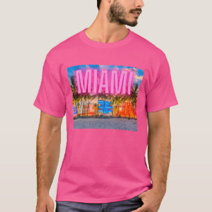 Scenic Neon Miami Waterfront T-Shirt