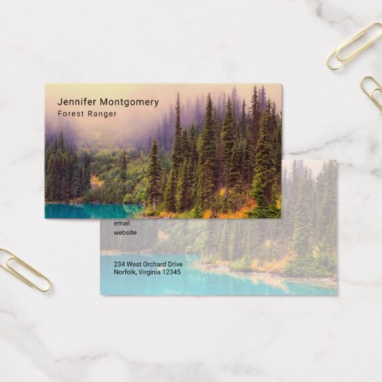 Scenic Northern Landscape Rustic Business Card